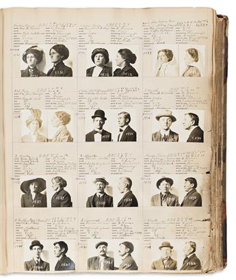 (CRIME--CANADA) A mugshot album Foreign Photographs with approximately 1,470 photographs from the Victoria Police Station, British Colu